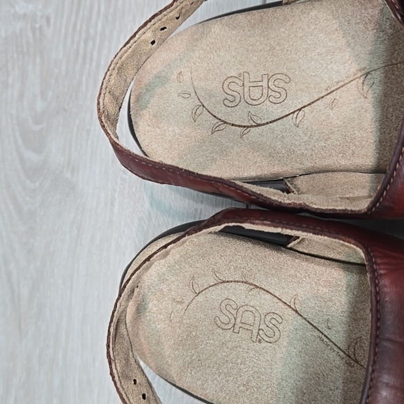 SAS Women Comfort Tripad Brown Leather Sandals Shoes Sz 8.5WW - Picture 4 of 10
